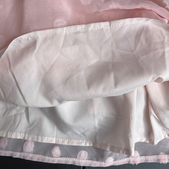 Kirundo Dress Large Pink Pom Texture Fit and Flair Short Sleeves New - Picture 5 of 8